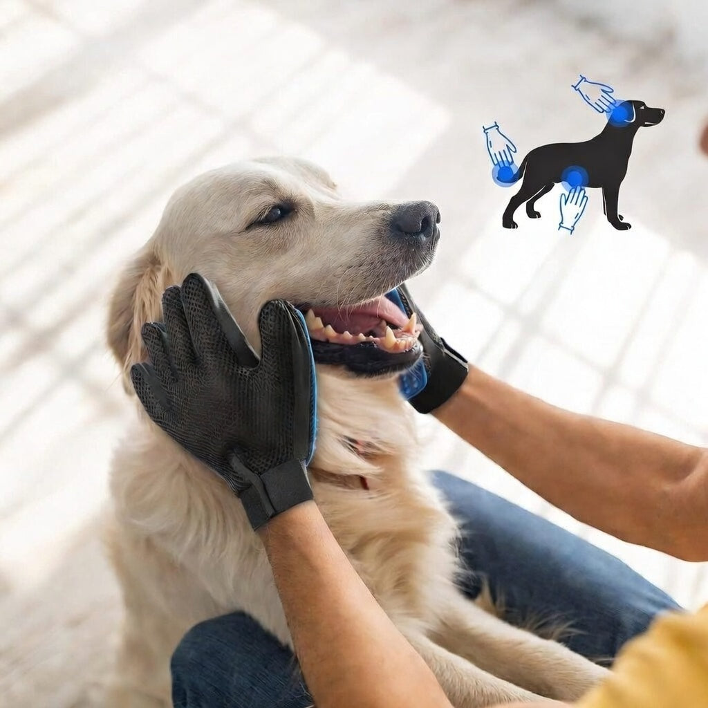 Dogwashy – Fellpflege-Handschuh für Hunde & Katzen | Haarentfernung & Massagebürste